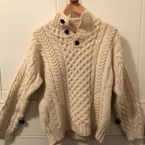 LL Bean Irish Fisherman Sweater